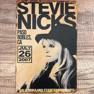 Stevie Nicks Vintage Concert Tin Poster